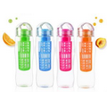 700ml Deformed Plastic Fruit Infuser Water Bottle with a Handle